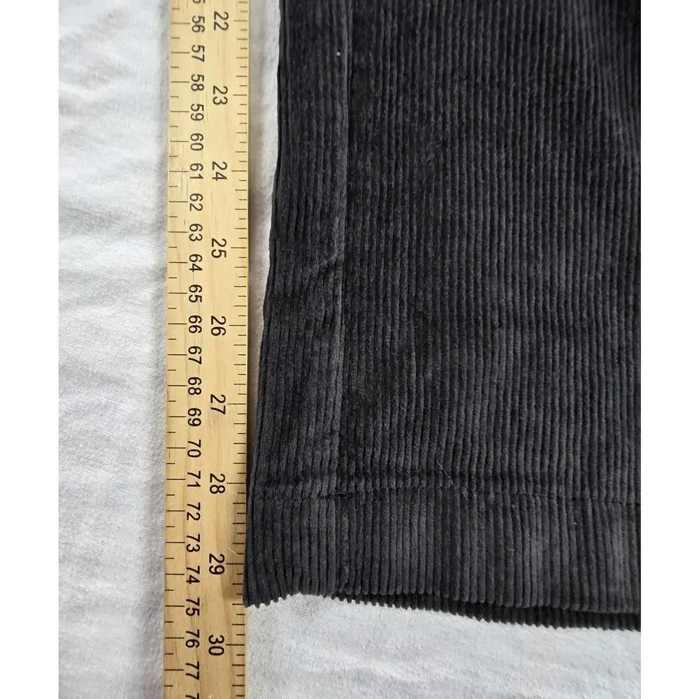 LL Bean Mens Stretch Country Corduroy Pants Dark Charcoal Classic Fit 34X30 NWT